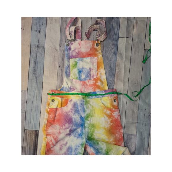 Rainbow Tie Dye Overalls size S - Picture 3 of 5